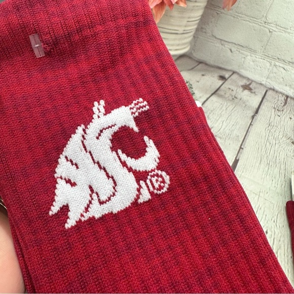 NWT strideline Washington state cougars crew socks cotton blend colligiate set/2 - Picture 5 of 5
